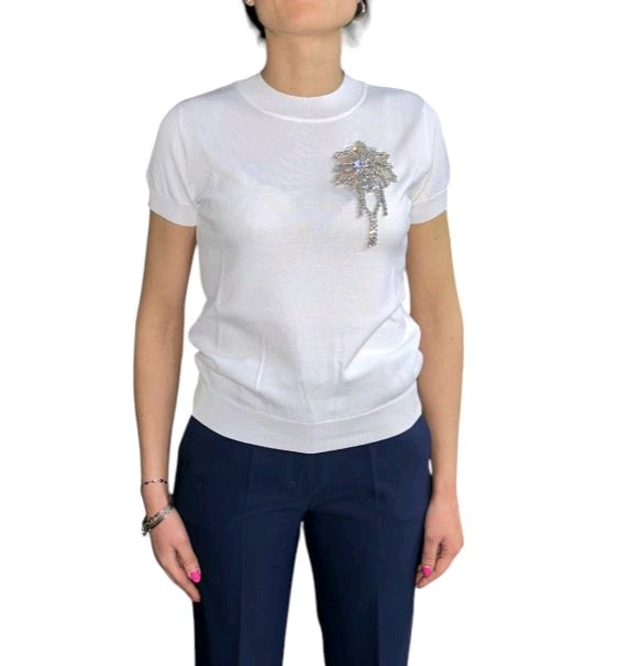 kocca t-shirt con dettaglio in strass oranna